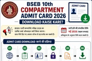 Bihar Board 10th Compartment Admit Card 2026 Download Kaise Karein