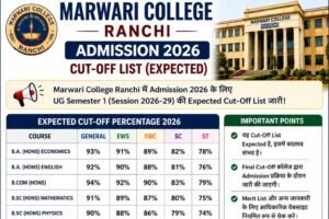 Marwari College Ranchi UG Admission Cut-Off List 2026