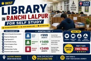 Best Library in Ranchi Lalpur for Self Study Monthly Fee