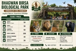 Bhagwan Birsa Biological Park Ormanjhi Zoo Ticket Price